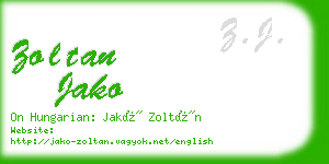 zoltan jako business card